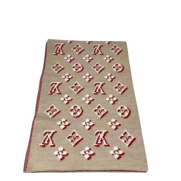 LOUIS VUITTON Scarf Echarpe.3D Monogram M76446 Luxury Accessory - Picture 5 of 9